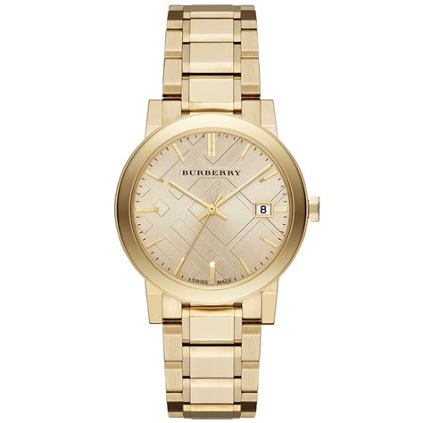 round stainless steel bracelet watch burberry|Burberry watch gold.